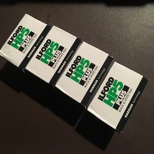 4 Rolls of unused ILFORD HP5 Plus Black and White 35 mm Film (Brand New)